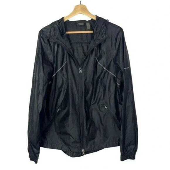 Zella Black Lightweight Full Zip Windbreaker L - Picture 1 of 5